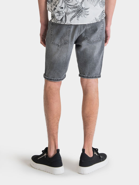 ARGON grey denim short pants - 2