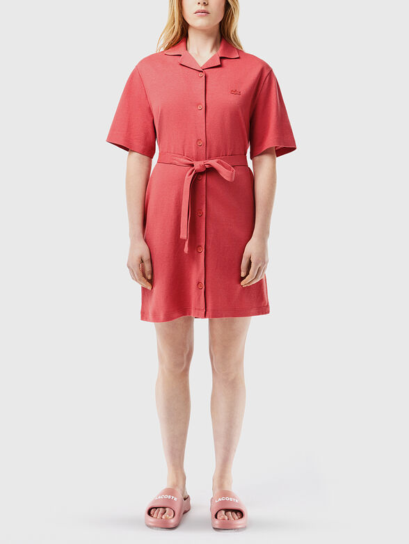 Mini dress with belt - 1