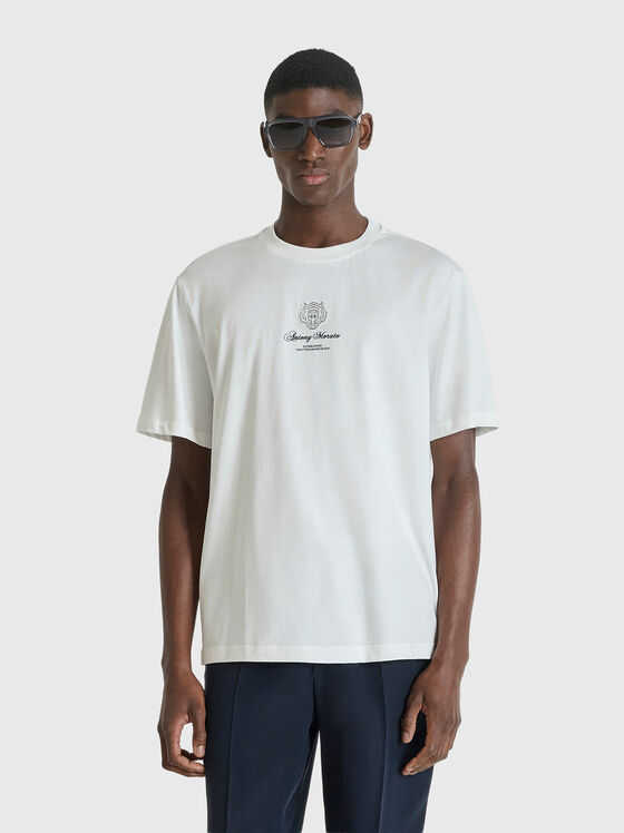 Памучна тениска с акцентен гръб - 1