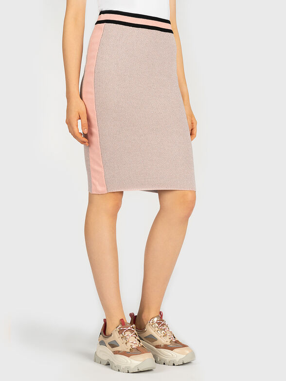 Pink skirt with lurex threads - 1
