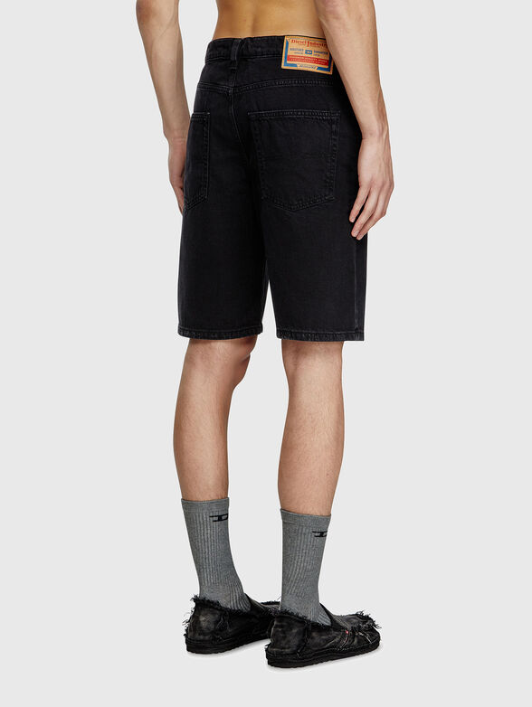 Black denim shorts - 2