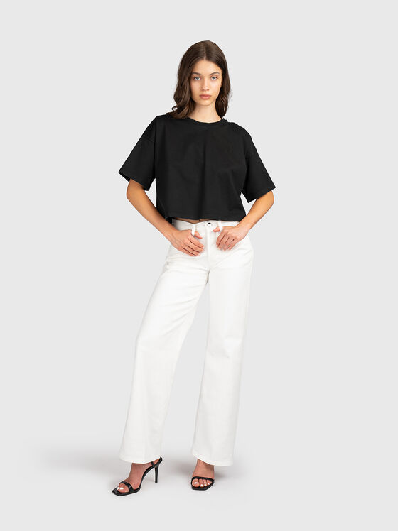 Cropped cotton T-shirt - 2