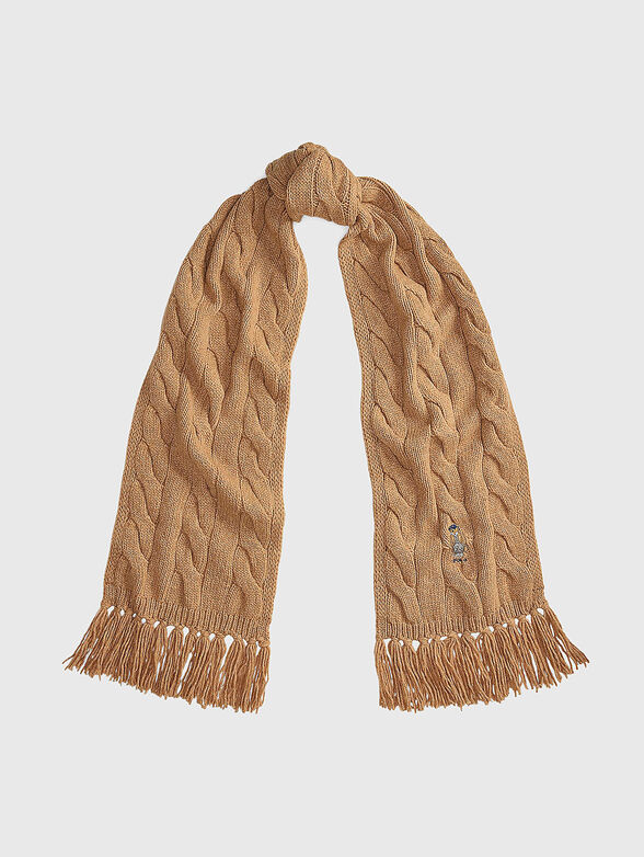 Long wool scarf with Polo Bear logo - 1