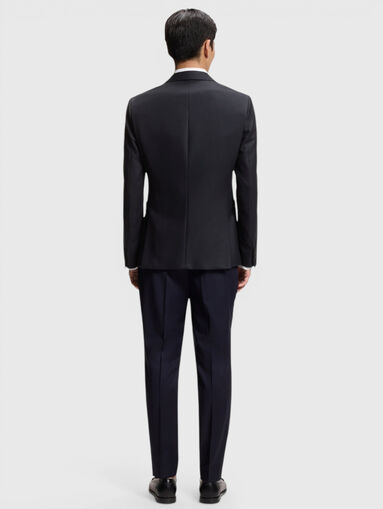 Textured blazer in dark blue - 3