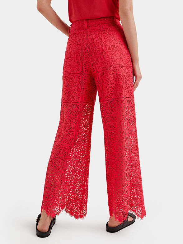 Red lace pants - 2