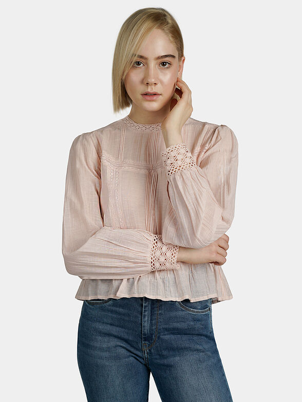 BLANCHE Open knit detail blouse - 2