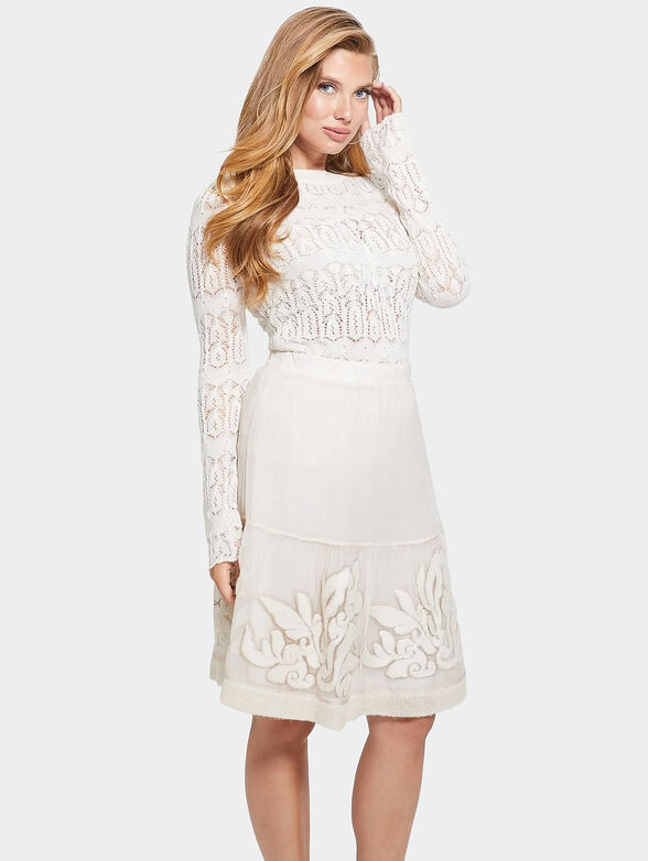 NATHALIE black sweater in macrame style - 1