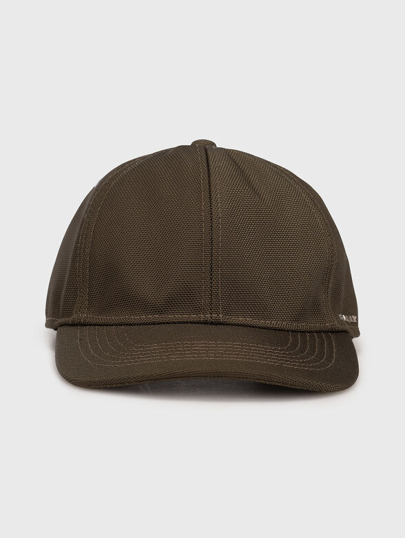 Brown hat with visor and logo detail - 0