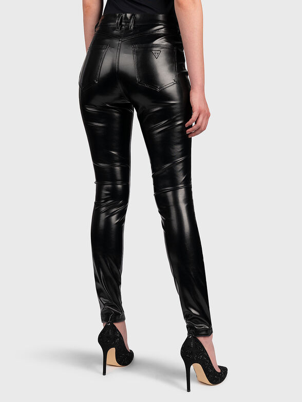 Black pants from faux leather - 2