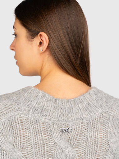 Knitted wool blend sweater - 5