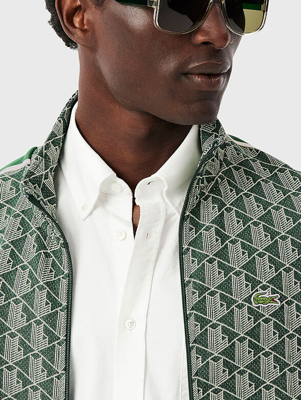 Sweatshirt with monogram print in brown - 4