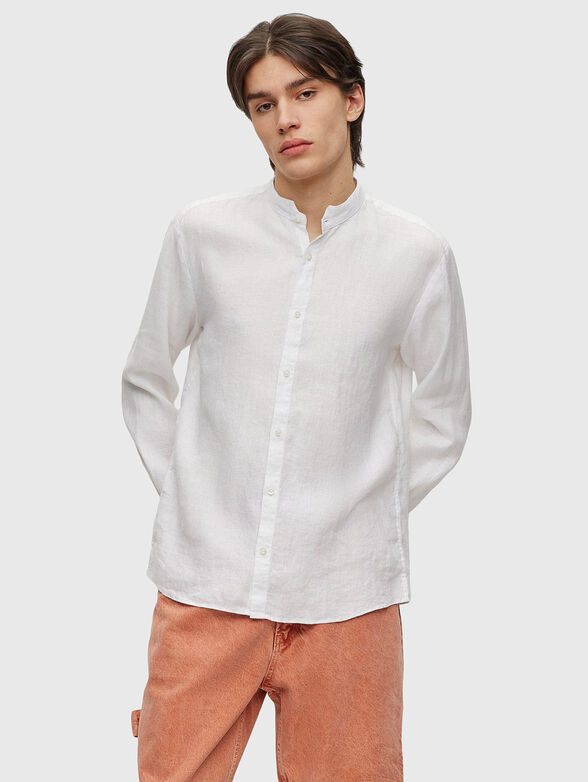 Linen shirt ELVORY in beige color - 1