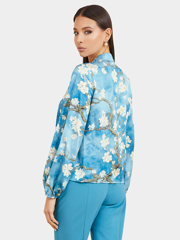 BLOSSOM black blouse with floral motifs - 3