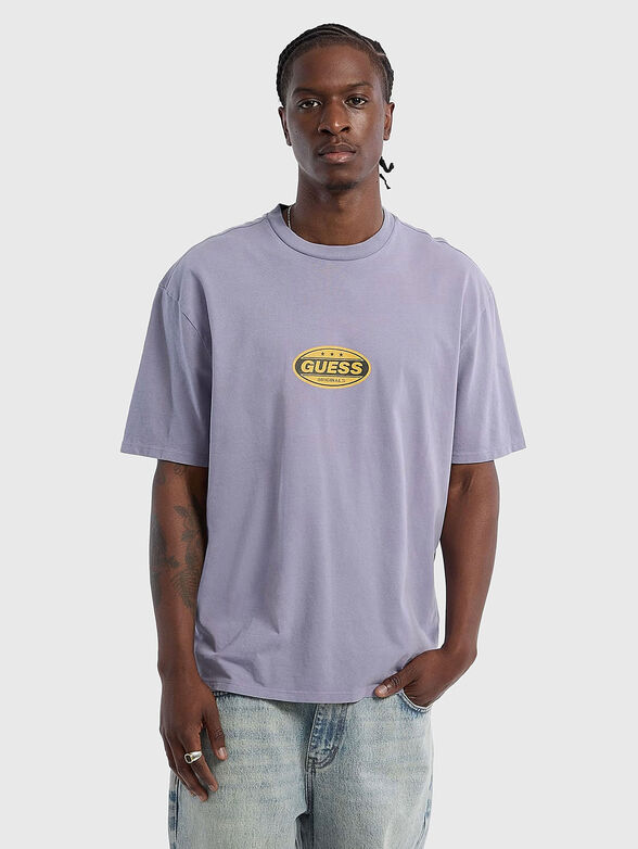 Oversized cotton T-shirt with logo - 1