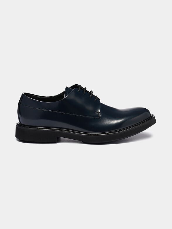 Derby shoes in dark blue color - 1
