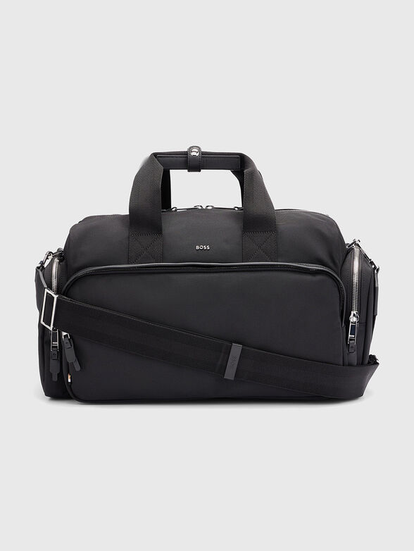 Black holdall with logo detail - 1