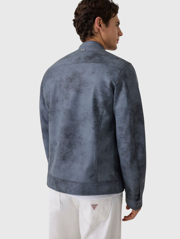 Eco leather blue jacket - 3