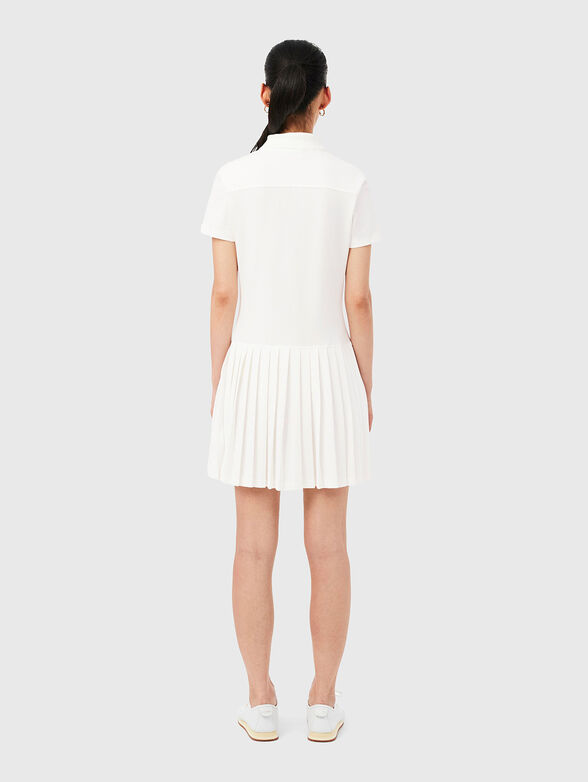 Pleated dress with pearl buttons - 2