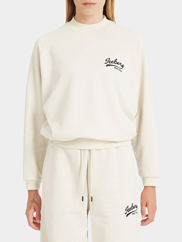 Sweatshirt with contrasting logo embroidery - 1