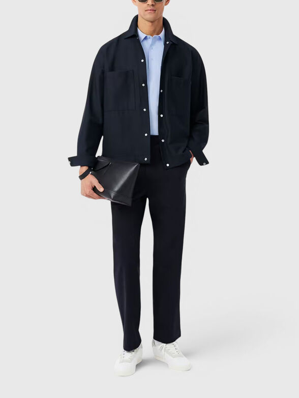 Blue polo-shirt regular fit - 4