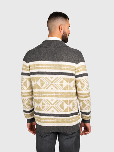 Jacquard button cardigan - 3