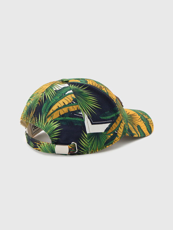 Hat with accent floral print - 2