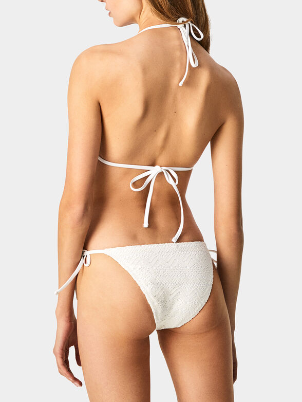 WENDY bikini top with lace texture in black - 3