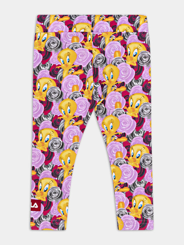 Multicolored leggings with Tweety print - 2