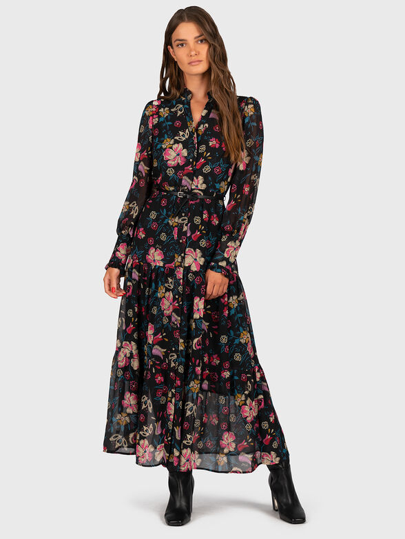 Long dress with floral design - 1