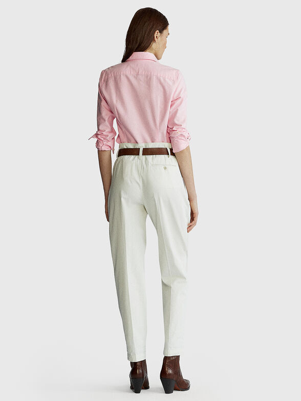 Logo detail shirt in pink  - 3