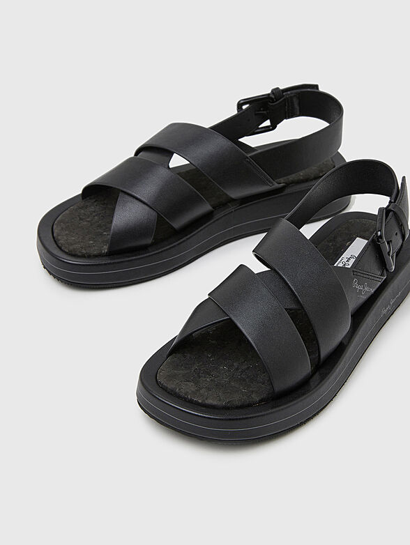 SUMMER BLOCK beige sandals in eco leather - 2