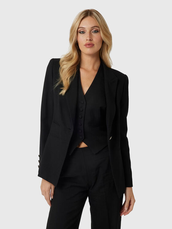 DANIELLE single-breasted cotton blazer - 1