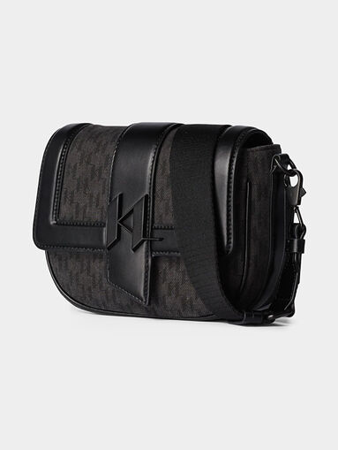 Crossbody bag with monogram logo print - 4