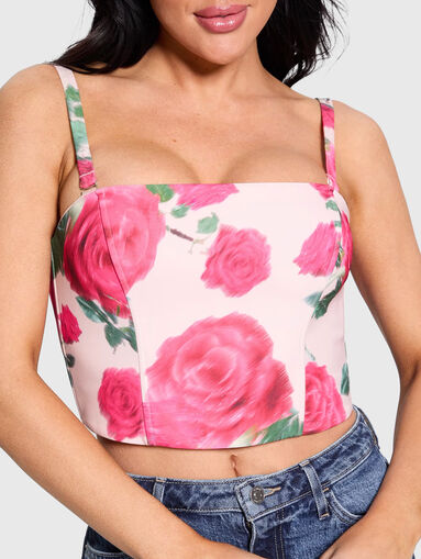RAISSA floral print bustier - 4