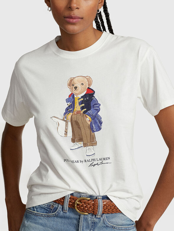 Cotton T-shirt with Polo Bear accent - 4