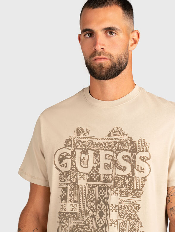 Cotton T-shirt with logo print - 4