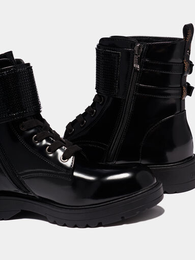 WANDA Combat boots with accent strap - 5
