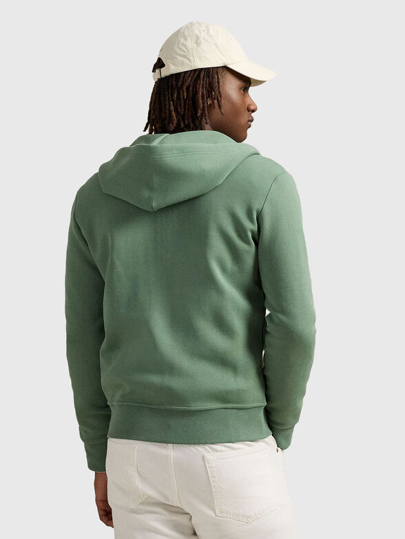 Cotton blend sweatshirt with logo embroidery - 3