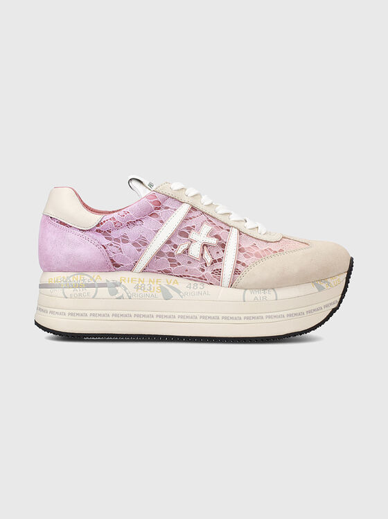 BETH sneakers with lace and suede - 1
