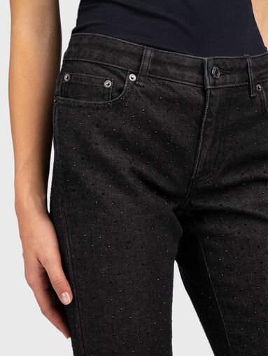 Slim jeans with rhinestones - 4