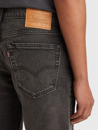 Black ripped denim shorts - 3