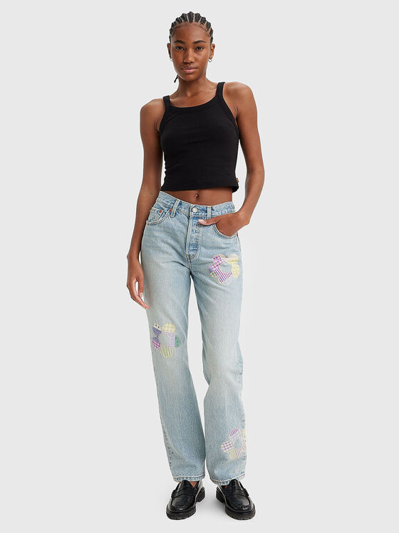 501® jeans with flowers details - 1