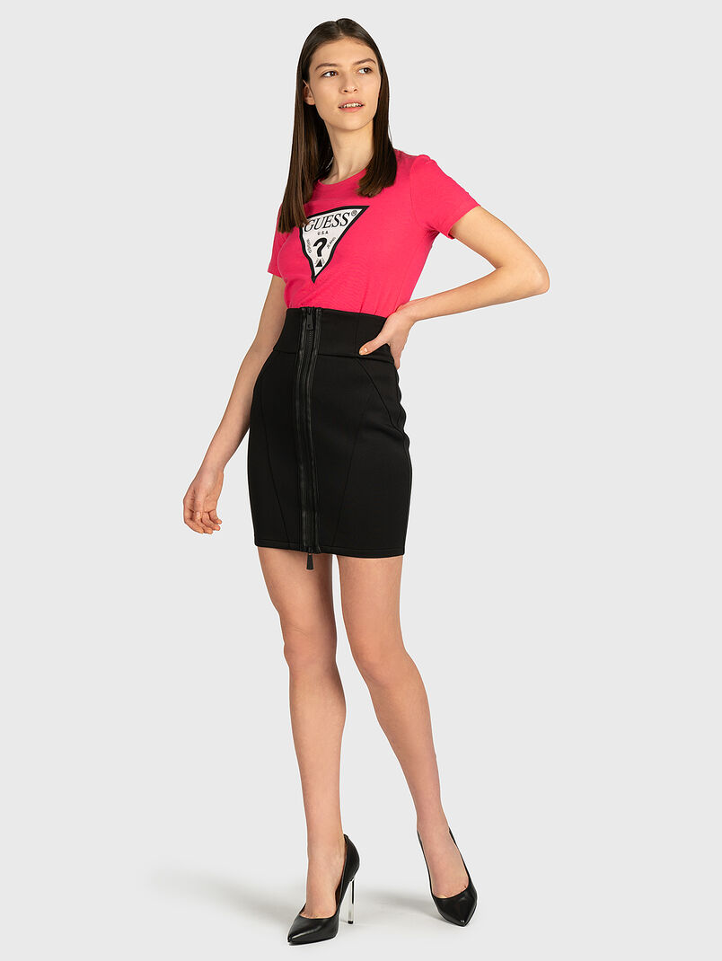 Printed T-shirt in black - 3