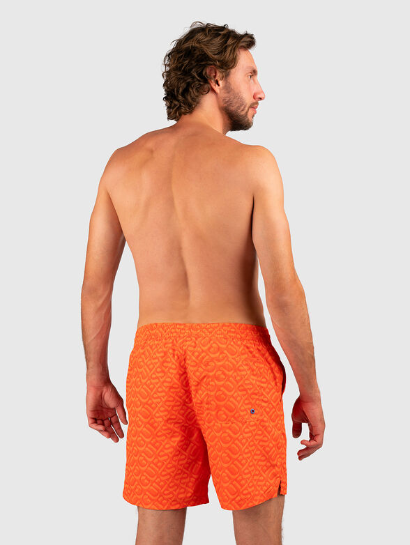 Beach shorts with logo print in grey - 2