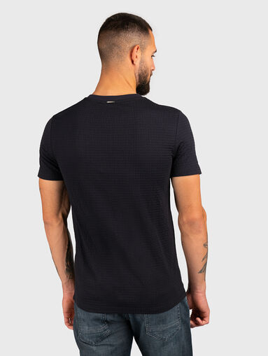 Dark blue t-shirt with slim fit - 3