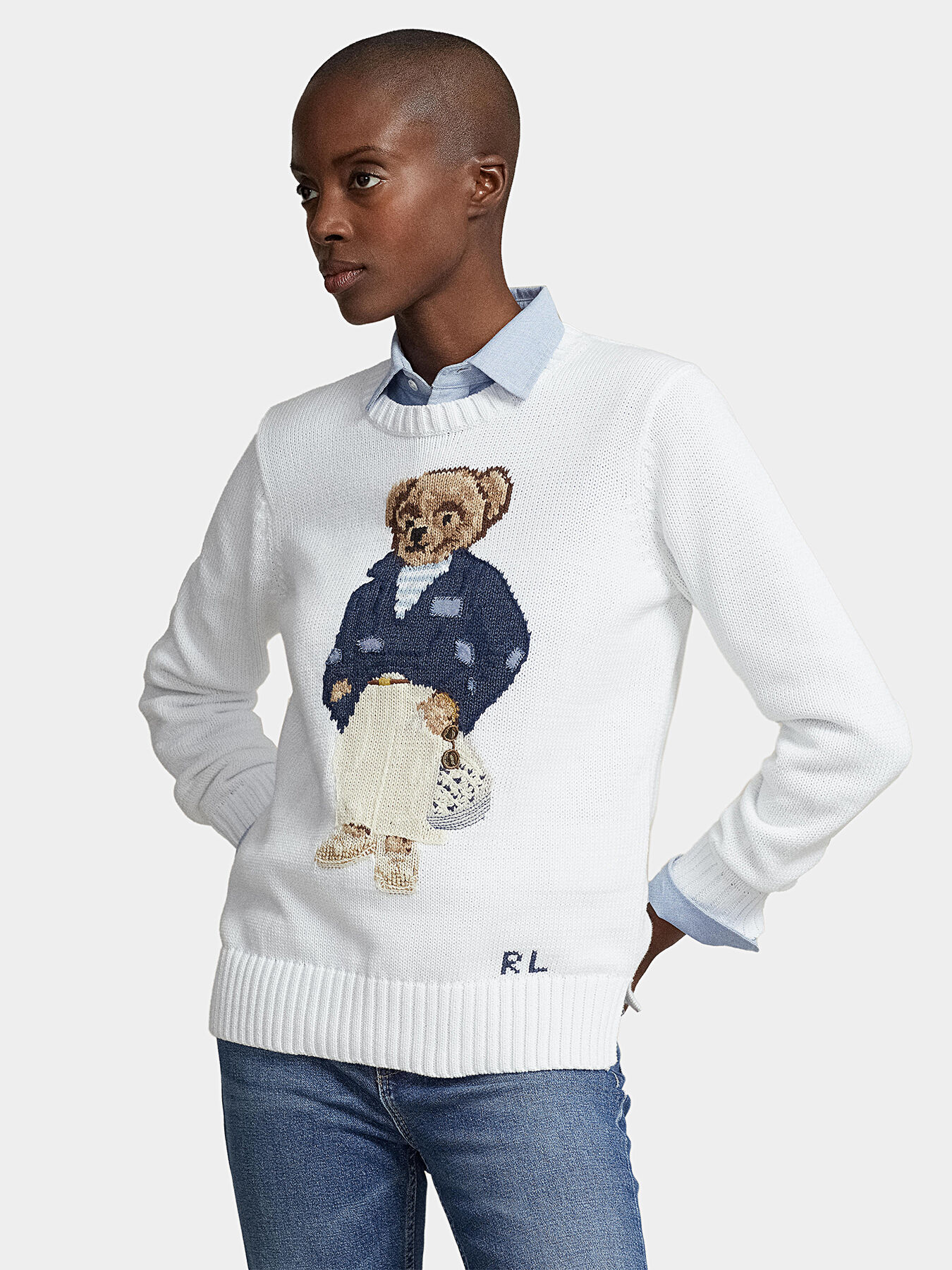 Polo bear sweater white online