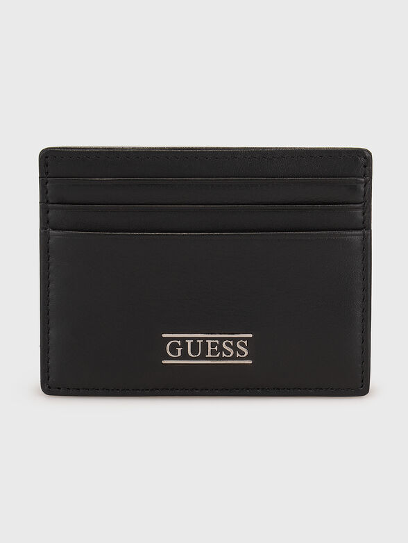 Black card holder with logo detail - 1