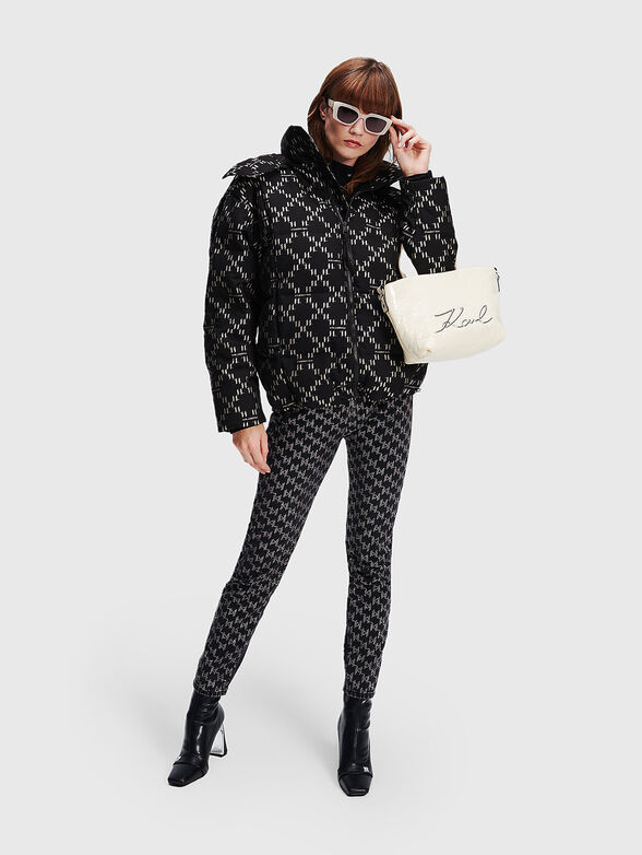 Puffer jacket with monogram print - 2