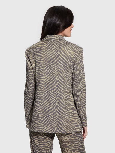 ADRIANA jacket with animal print and glitter - 3