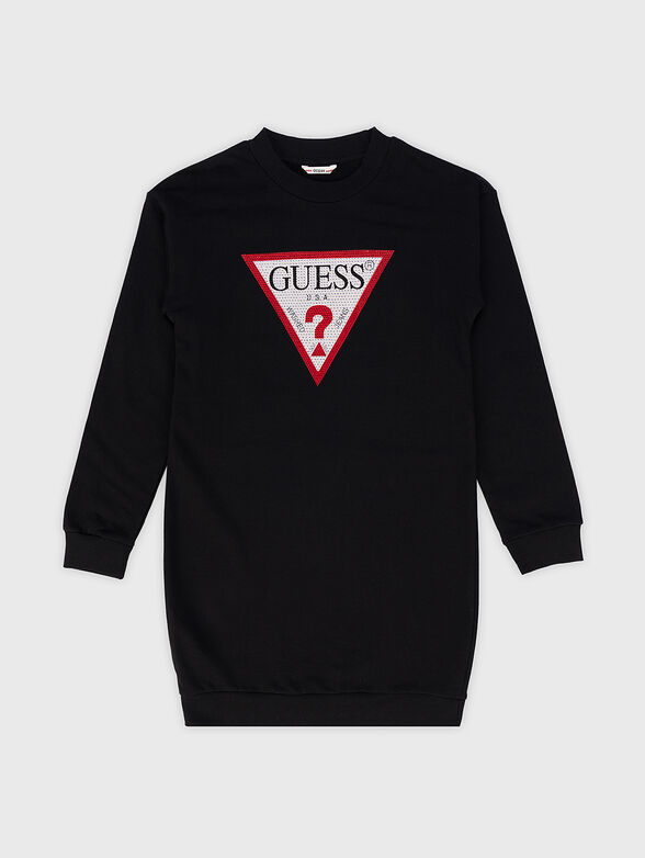 Contrast logo dress - 1